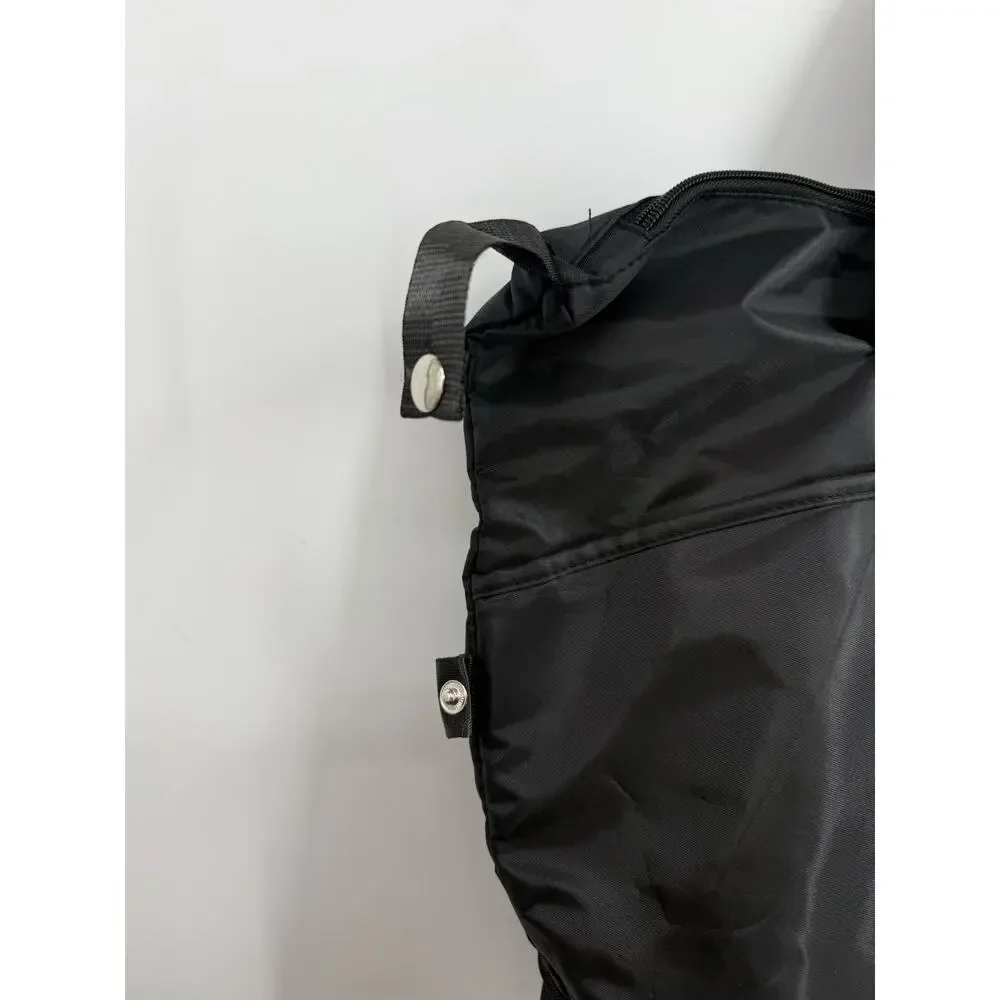 Expandable Travel Duffle Bag Carry On Black Lightweight With Pockets New